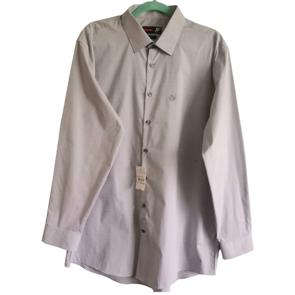 Size Extra Large JF j. Ferrar, Mens  Dress Shirt Business Shirt Gray NWT - Picture 1 of 8